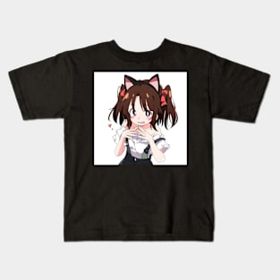 Cat Girl Retro 1990s Style Kids T-Shirt